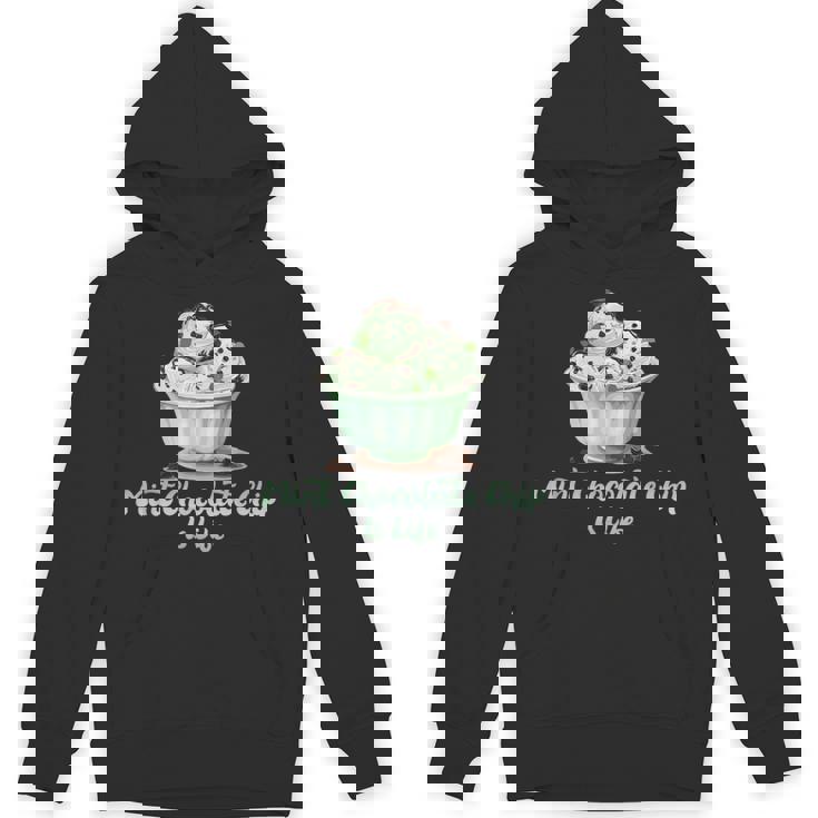 ミントチョコレートチップアイスイズライフ パーカー