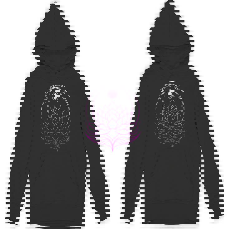 ヨガと瞑想用の月付きヨガ衣装ロータス ナマステ パーカー