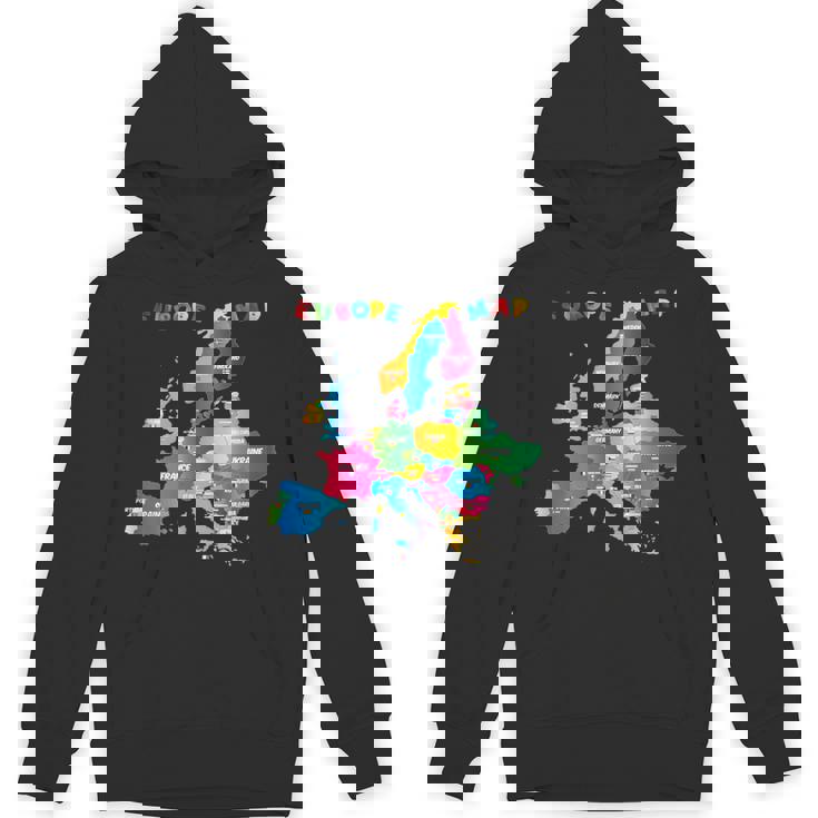 ヨーロッパ地図、国旗、ヨーロッパ諸国 Hoodie