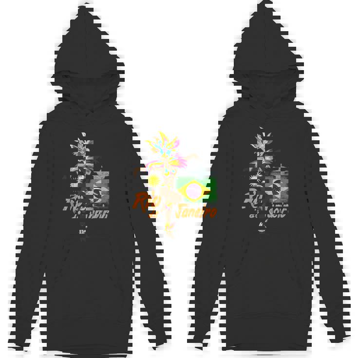 リオデジャネイロブラジルヴィンテージサンバカーニバルダンサーと旗 パーカー