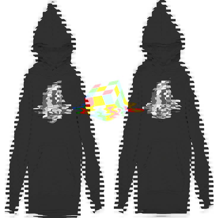 ルービックキューブパズル 溶けるクールなグラフィックデザイン パーカー