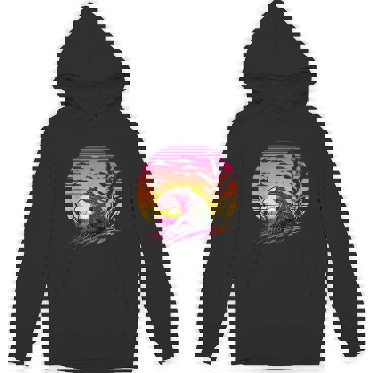 レトロなエステティックフロッグ パーカー