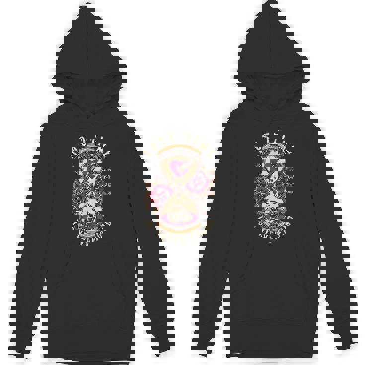 ロストタイム、トラディショナル、オールドスクール砂時計タトゥーデザイン パーカー