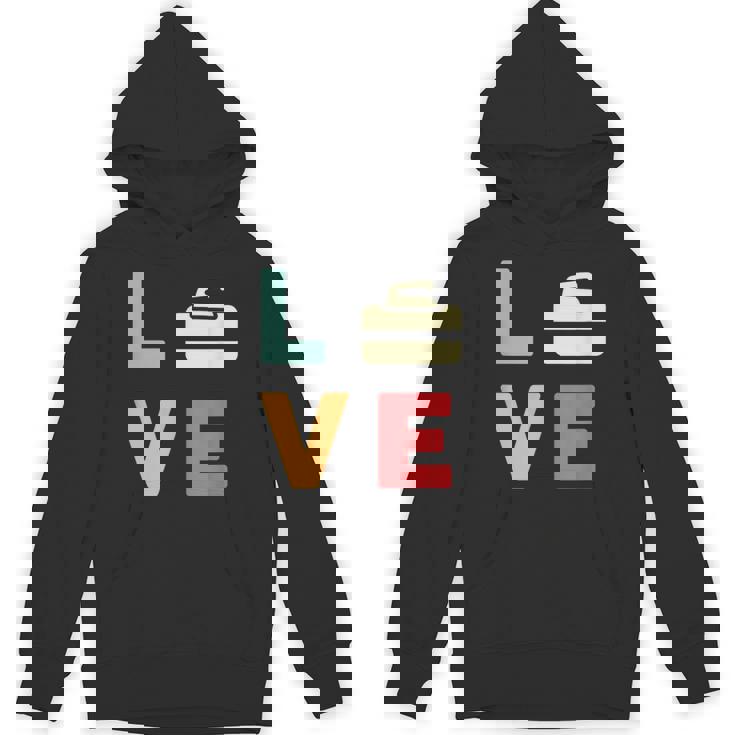 ヴィンテージ I Love Curling Curling Lover レトロカーリング パーカー