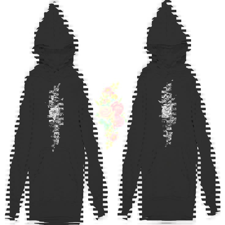 ヴィンテージ フローラル ボタニカル ピンク レッド ホワイト ローズ パーカー