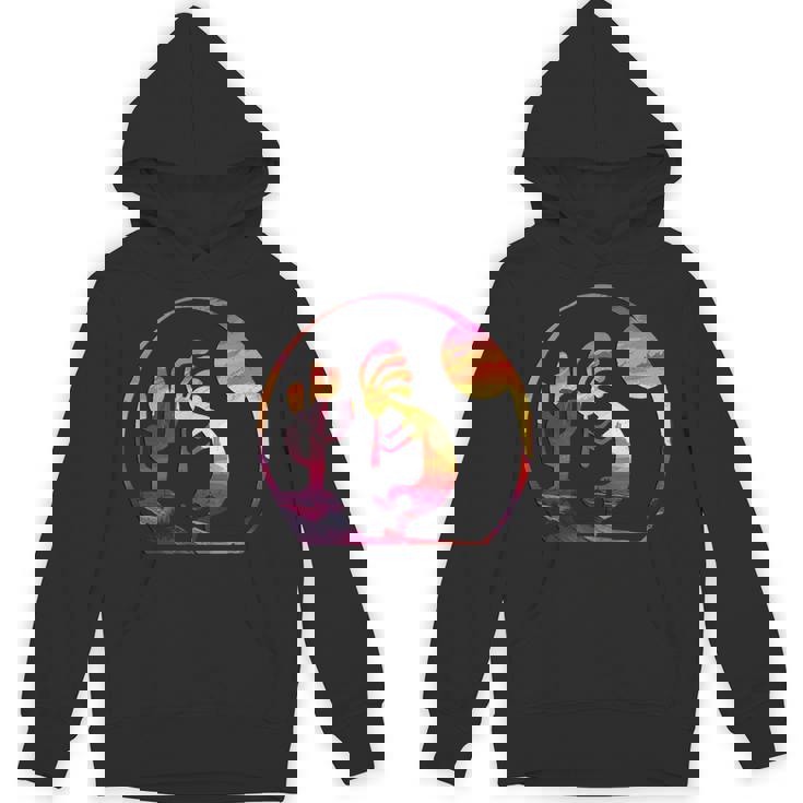 ヴィンテージネイティブアメリカンシンボル サンセット ココペリ Hoodie