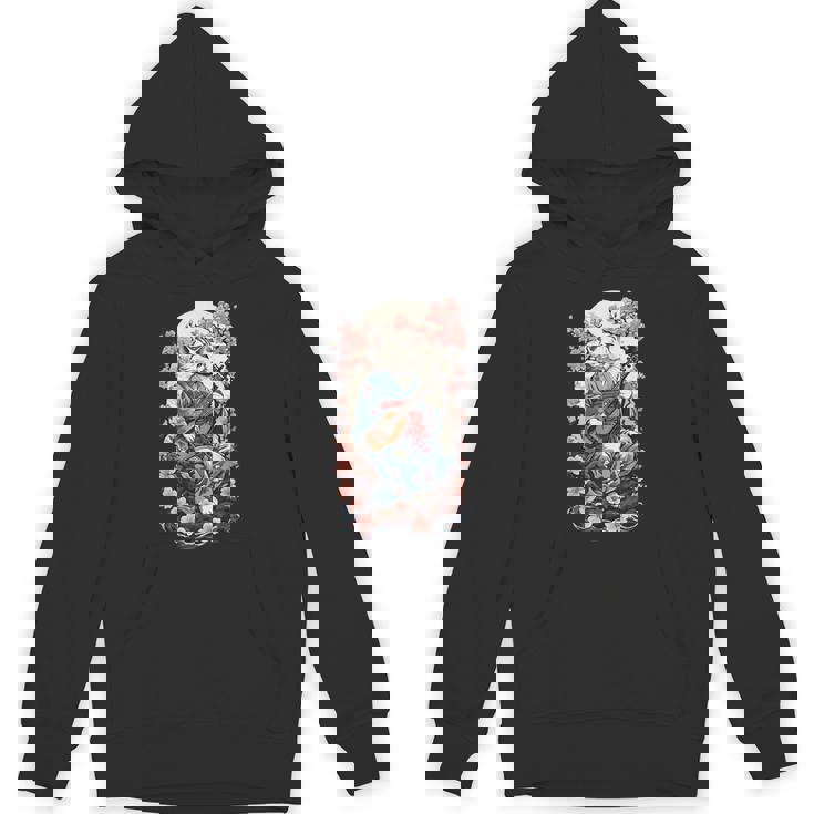 三味線猫 ヴィンテージ 日本 鬼 デザイン パーカー