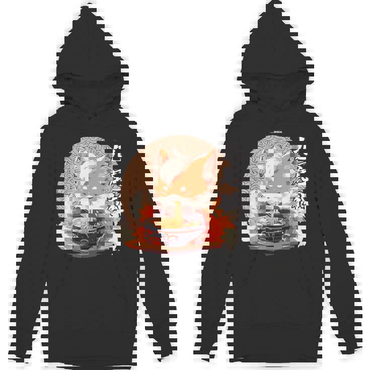 九尾の狐、ラーメンを食べる九尾の狐 パーカー