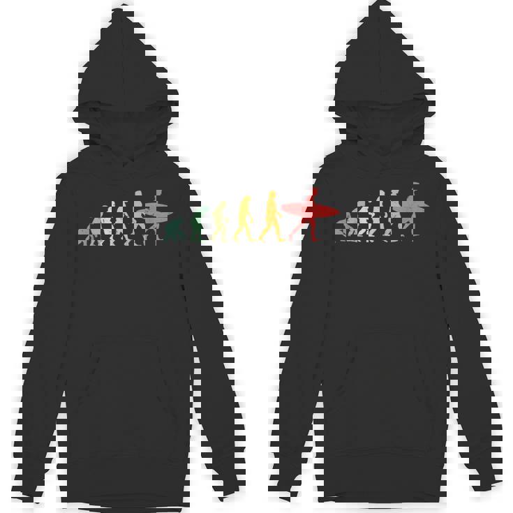 人類の進化 サーファー サーフィン ウォータースポーツ好き サーフボード サーフィン好き 海好き エボリューション パーカー