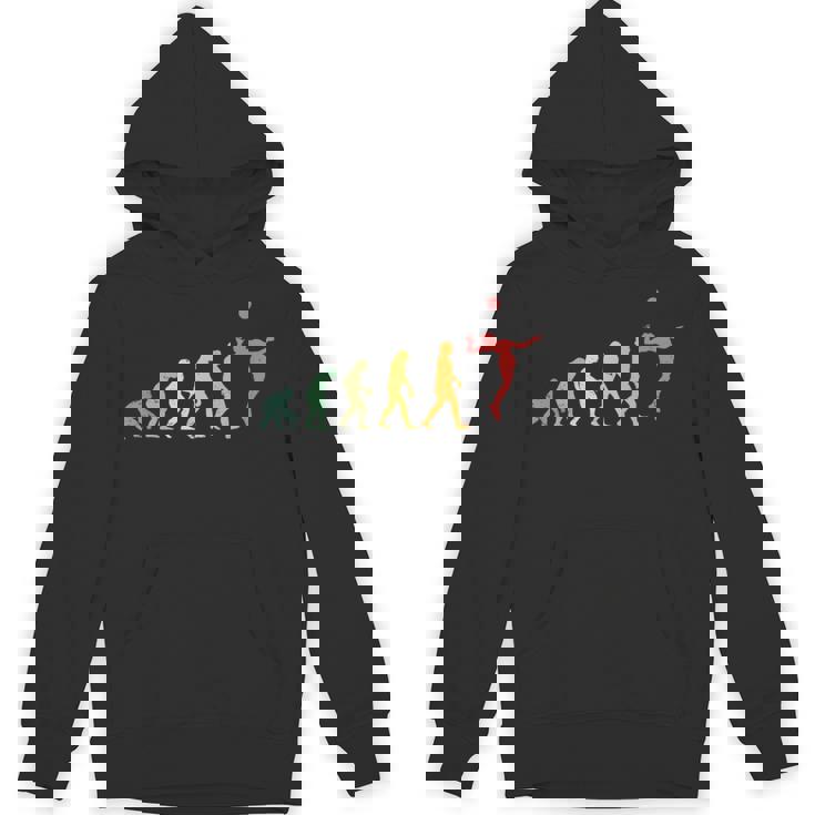 人類の進化 バレーボール バレーボール好き 趣味 おもしろ レトロ サーブ バレーボール部 ビーチバレー バレー好き パーカー