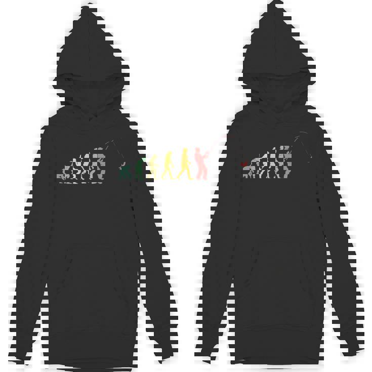 人類の進化 釣り竿 漁師 釣り人 面白い 釣りバカ フィッシング 漁師 海 川 船 おもしろ 釣り堀 趣味 釣り Hoodie