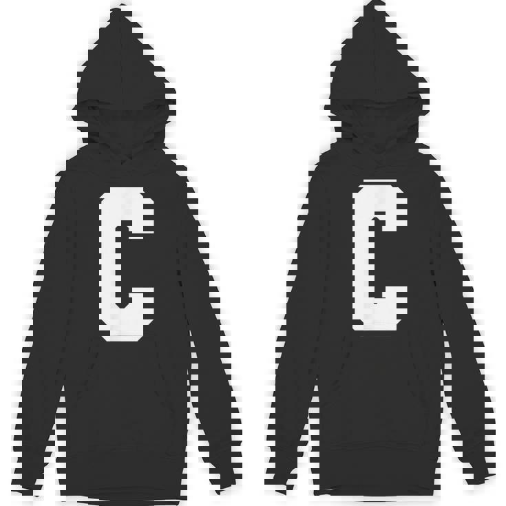 大文字 C アルファベット モノグラム イニシャル パーカー