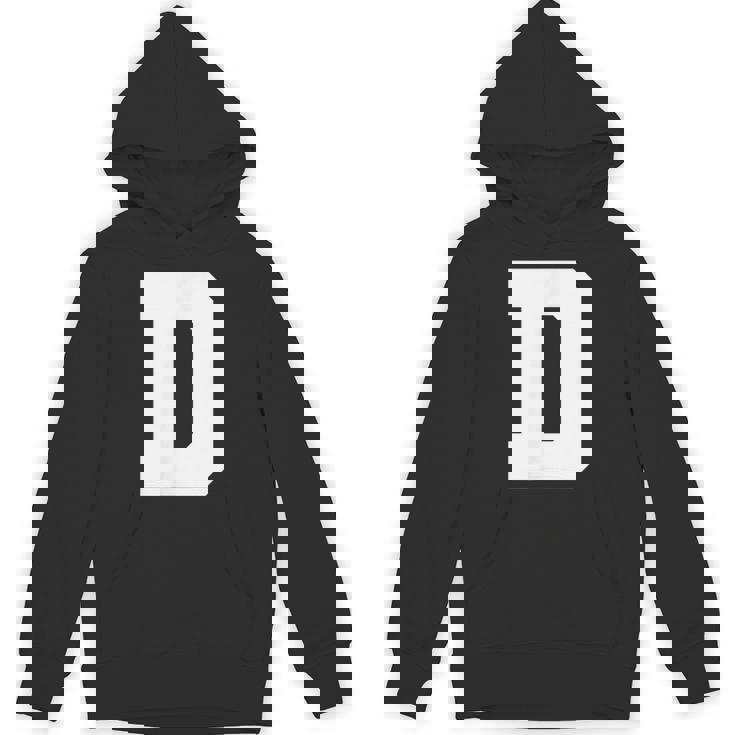 大文字 D アルファベットモノグラム イニシャル パーカー