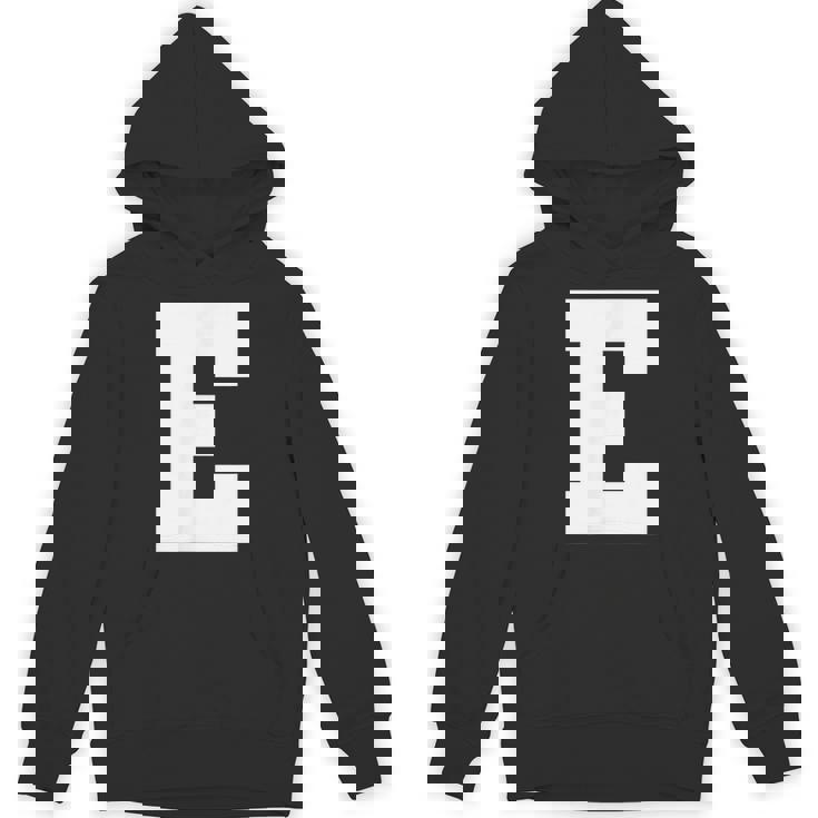 大文字 E アルファベット モノグラム イニシャル パーカー