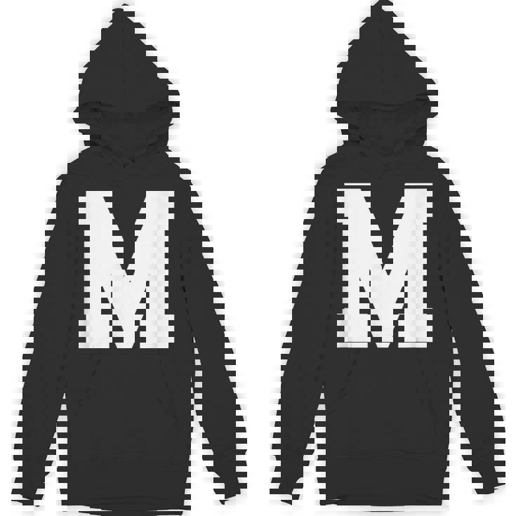 大文字 M アルファベットモノグラム イニシャル Hoodie