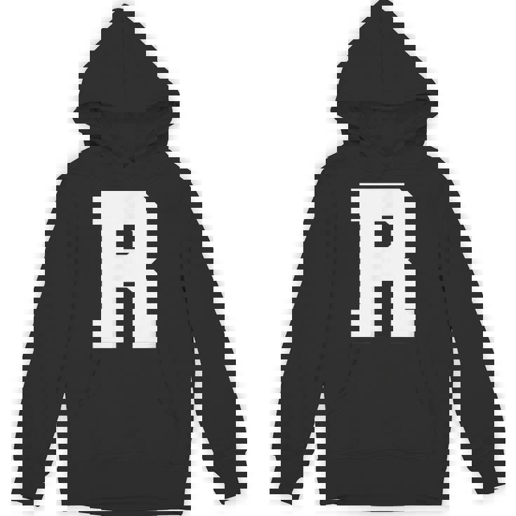 大文字 R アルファベット モノグラム イニシャル Hoodie