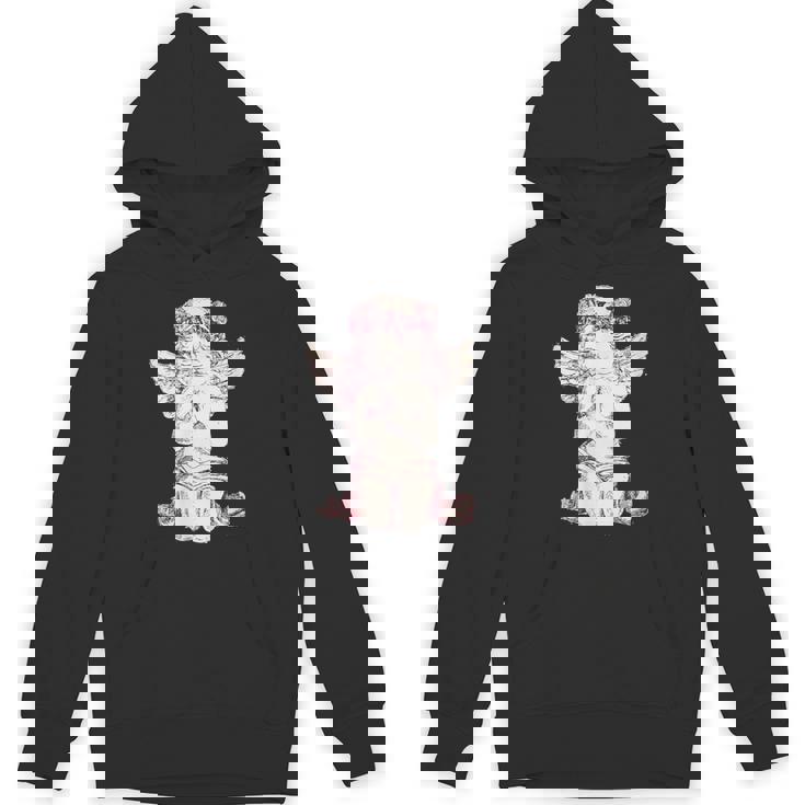 天使の羽を持つ膝の上の美的天使を祈る Hoodie