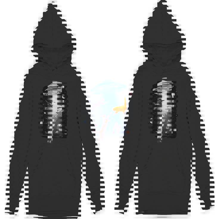 宇宙猫 面白い宇宙猫銀河ufoエイリアンアブダクション パーカー