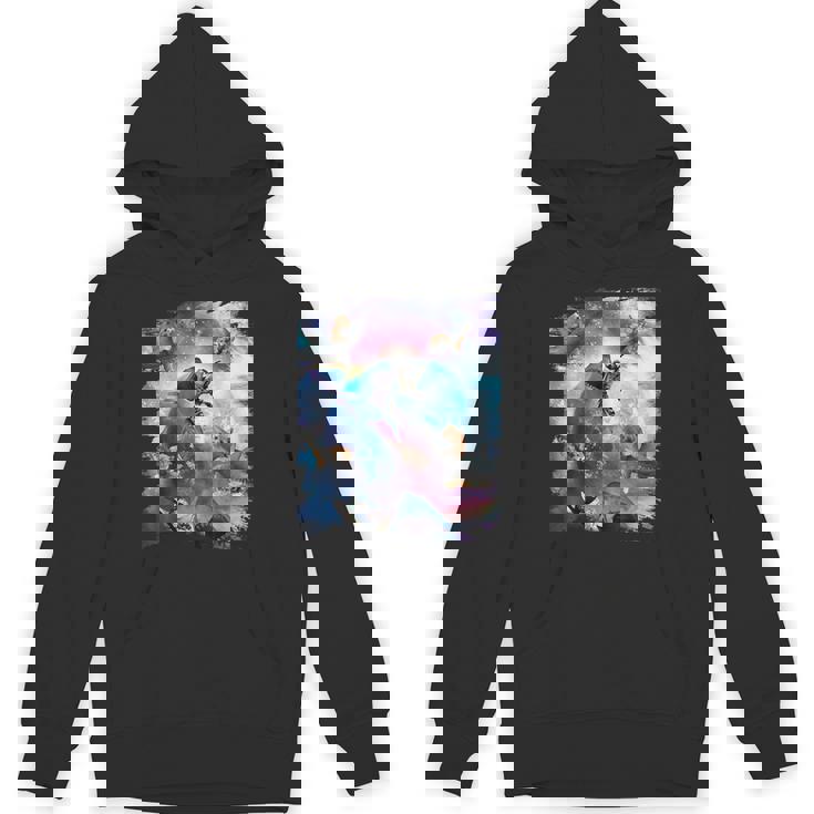 宇宙猫 乗馬サメ ギャラクシー レインボーキャット オンシャークス パーカー