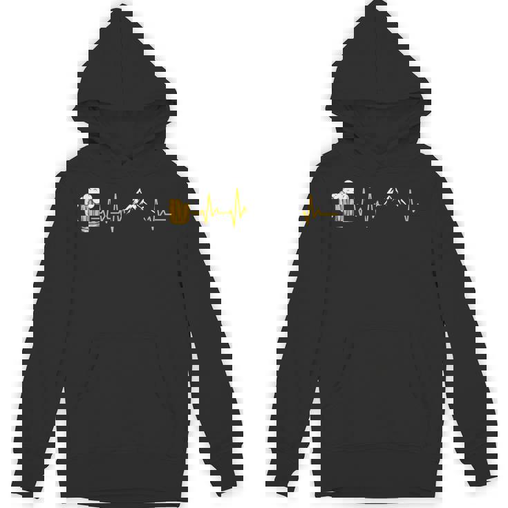 山とビール ハートビート 山小屋 ハイキング アルプス 登山 パーカー