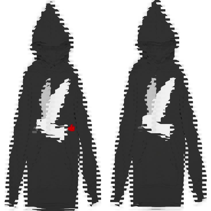 平和への愛を込めた白い鳩 パーカー