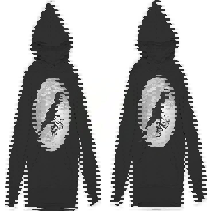 恐竜 ダイナソー 面白いtシャツ ティラノサウルス 月と自転車 サイクリング アート メンズ 子供 おもしろ 服 ネタ パーカー