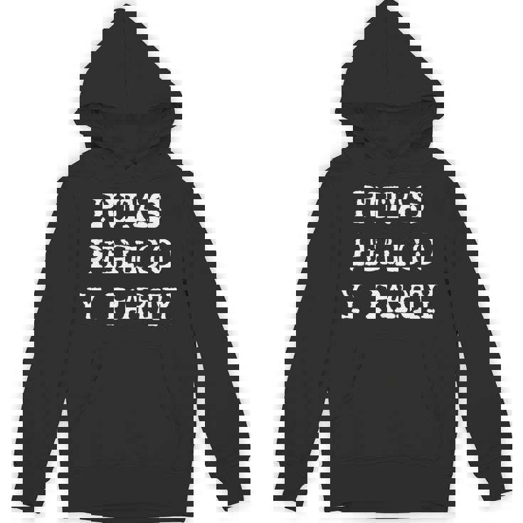 愉快なスペインの飲酒 男性用 引用句 Putas Perico Y Party パーカー