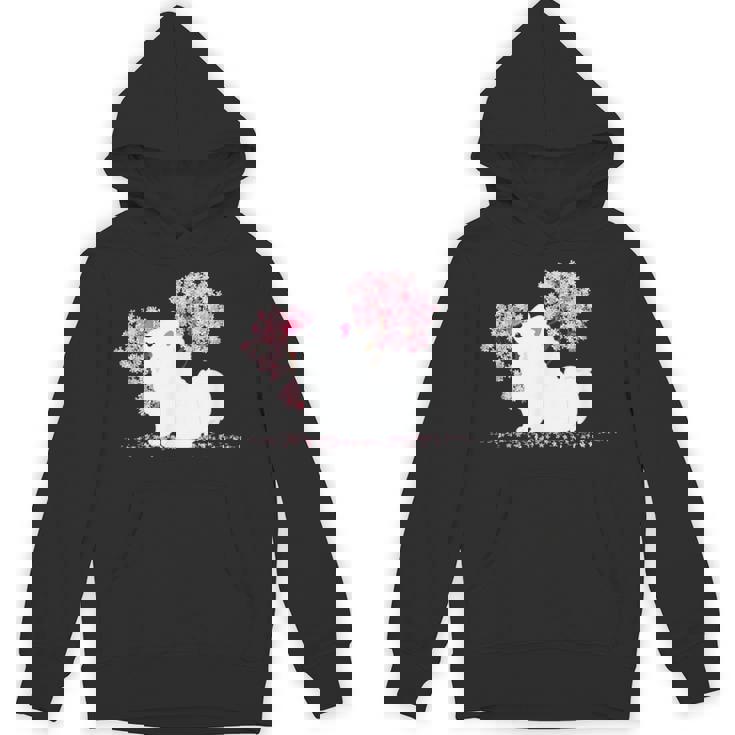 日本のかわいいさくら 桜 ジャパニーズスピッツ犬 Hoodie