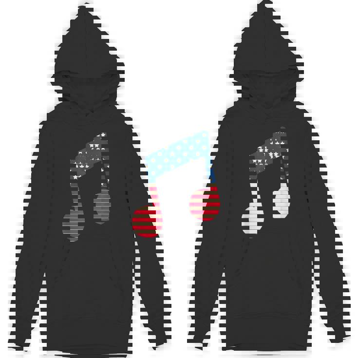 星条旗 アメリカ国旗 音符 Hoodie