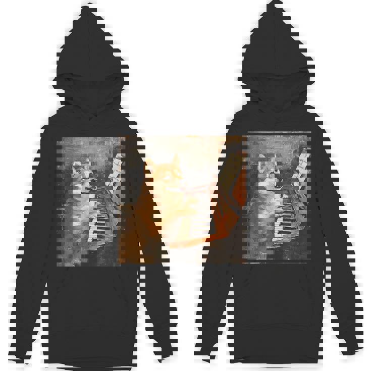 柴犬ピアノ犬 パーカー