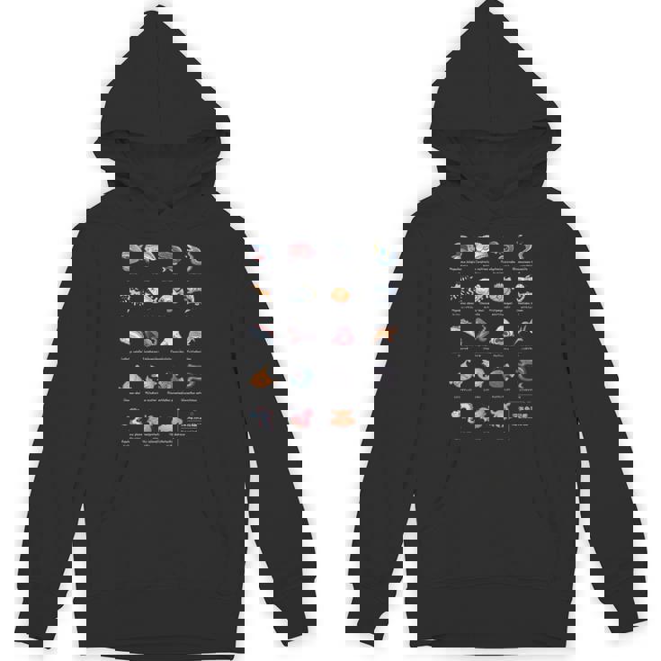 深海魚図鑑_文字白 長袖tシャツ パーカー