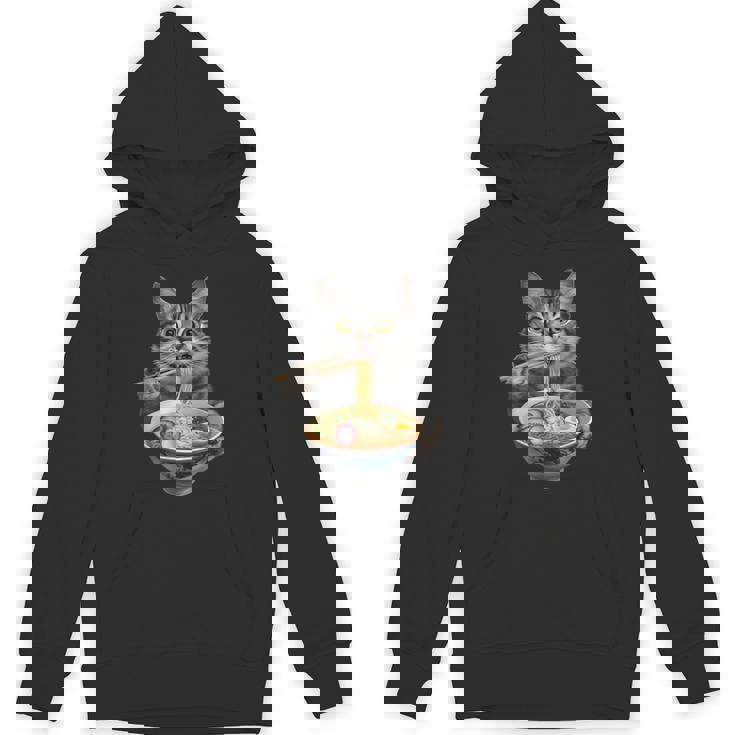 猫がラーメンを食べる リアル パーカー