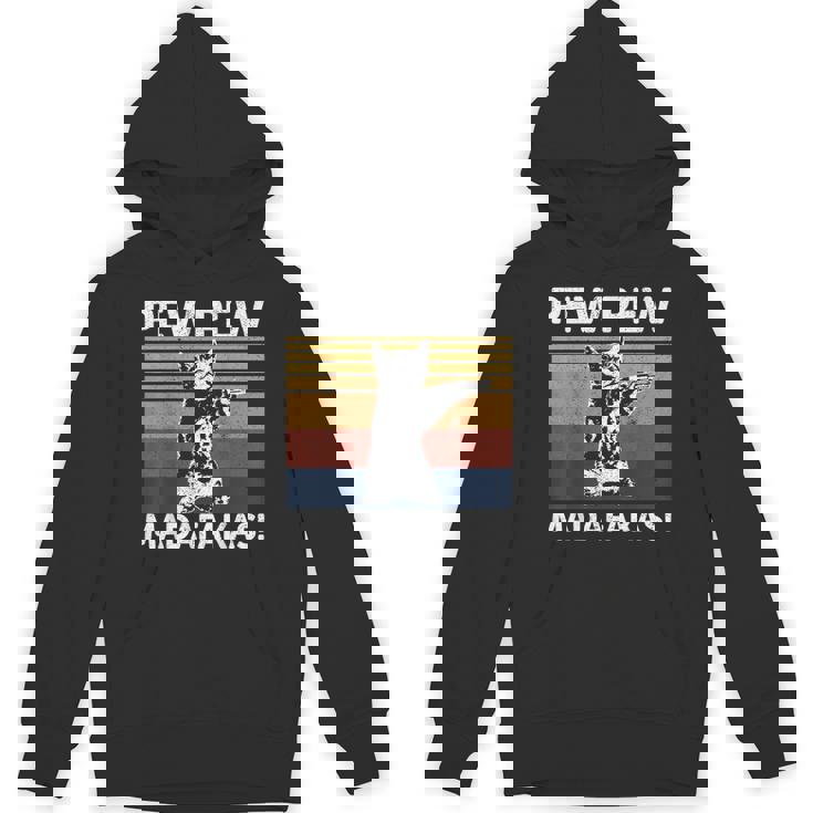 猫ビンテージpewpewpewマダファカス猫クレイジーピュー パーカー