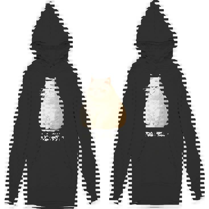 私の体の猫 白猫 太った猫 ぽっちゃり猫愛好家 かわいい 面白い パーカー