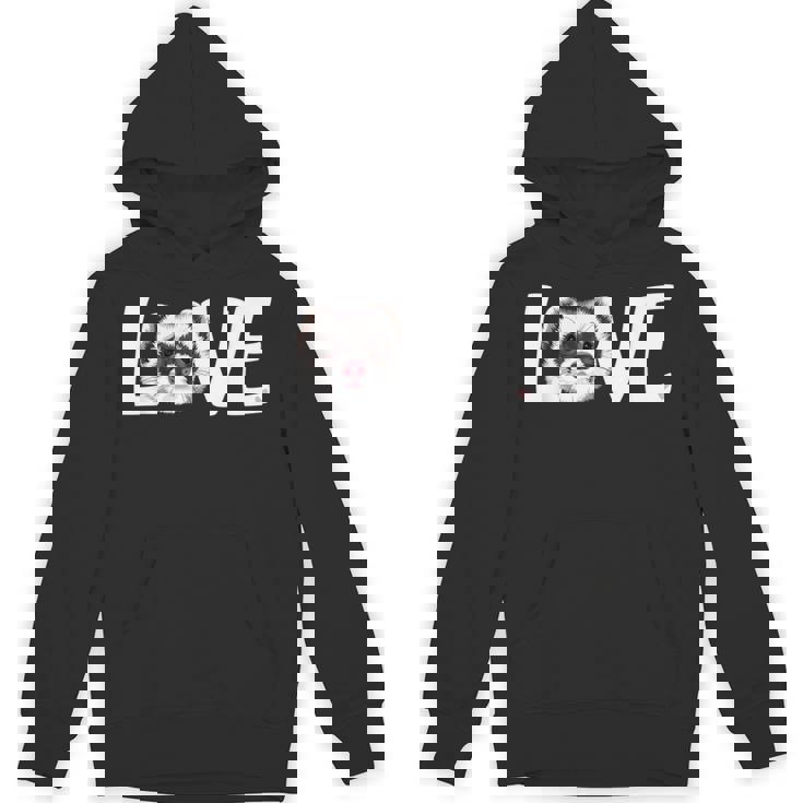 私はフェレットが大好きです Love Ferret パーカー