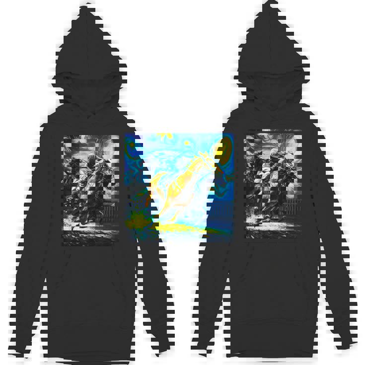 競馬 馬tシャツ おもしろ ウマ レース 馬 乗馬 競馬 面白いtシャツ メンズ グッズ ネタ 大人 男性 ゴッホ Hoodie