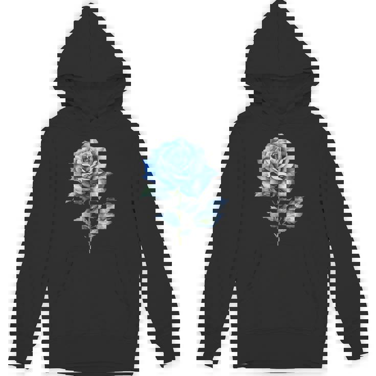 美しいブルーローズフローラルブルーフラワー Hoodie