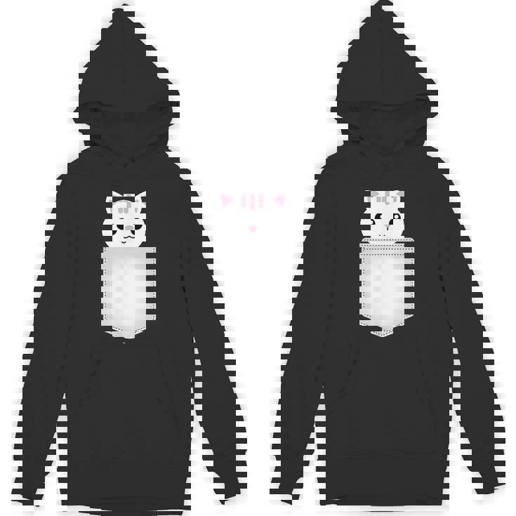 胸ポケットの猫 パーカー