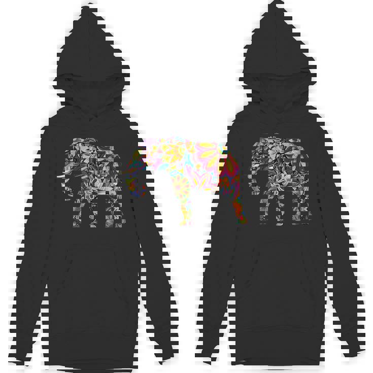 象 カラフル 象 絵画 レディース メンズ パーカー