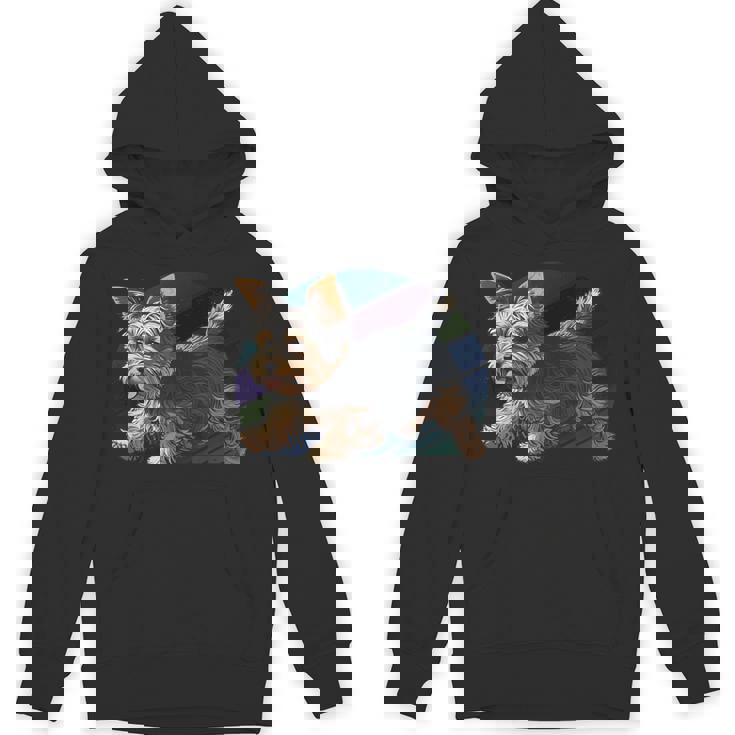 遊び心のあるヨークシャーテリア犬 ポップアート 誇り高きヨーキーオーナーズ パーカー