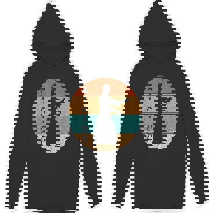 道場開業医のためのビンテージ合気道武道デザイン。 Hoodie