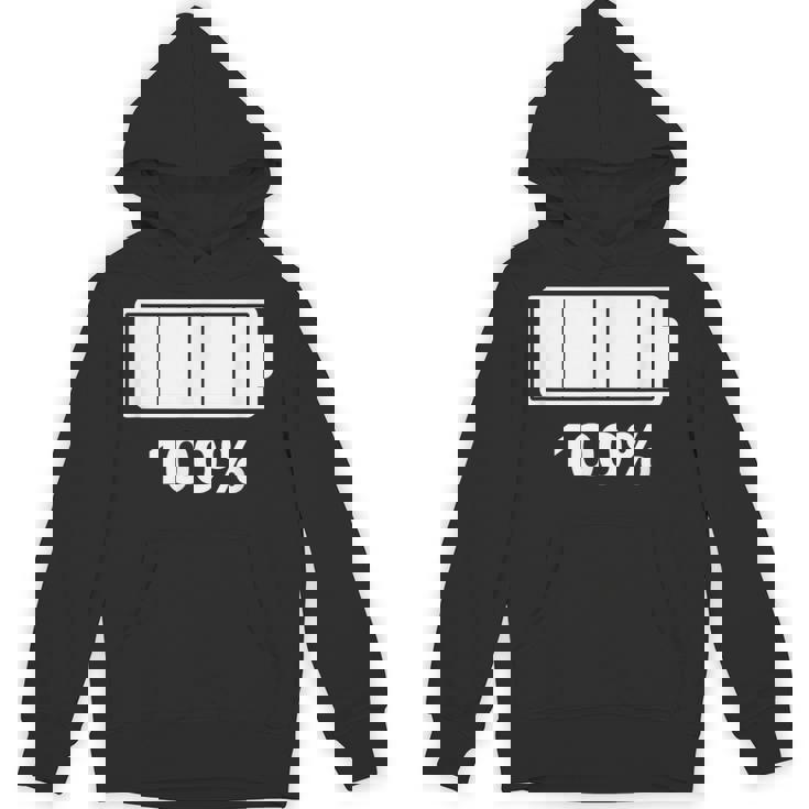 電池【100】バッテリー おもしろ 面白い ギャグ ネタ ウケ狙い 笑える ユーモア お笑い 個性的な Hoodie