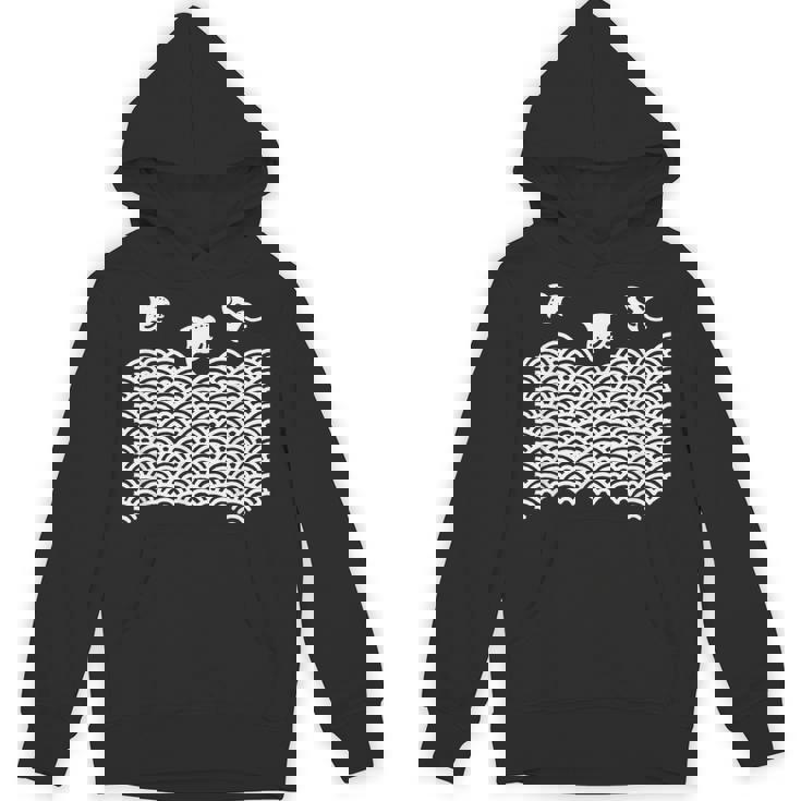 青海波文様 浜千鳥 ロケット 日本の夏 和柄 波 海 ビーチ 鳥 おもしろ 幾何学模様 伝統柄 オリジナル パーカー