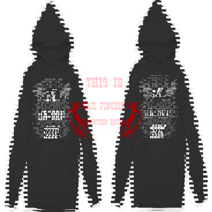 面白いザリガニの恋人シーフードザリガニを食べる Hoodie