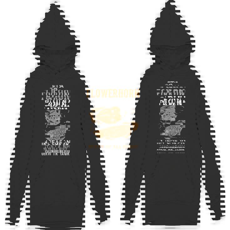 面白いフラワーホーンとアロワナのデザイン 魚族館 Hoodie