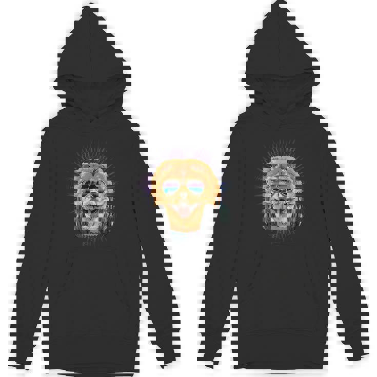 音楽チャウチャウdjヘッドフォン付き 音楽犬愛好家 Hoodie