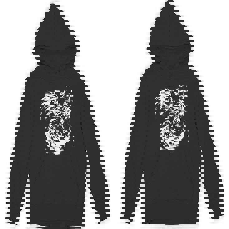 鳳凰 面白いtシャツ イラスト 絵 タトゥー 刺青 風 メンズ おもしろ 面白い 服 オリジナル ドラゴン ネタ 浮世絵 パーカー