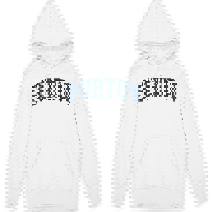 Burton Michigan Mi ヴィンテージ スポーツデザイン ネイビーデザイン Hoodie