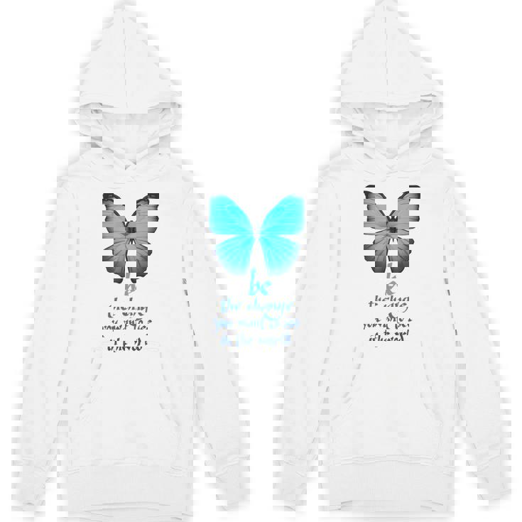 Be The Change 蝶 パーカー