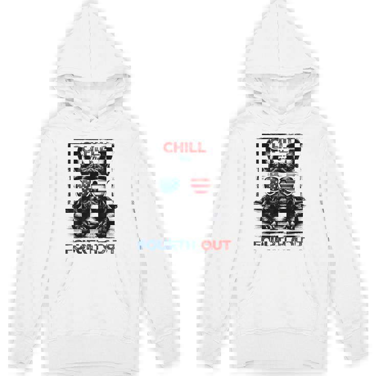 Chill The Fourth Out 4th Of July Cute French Bulldog Unisex Hoodie